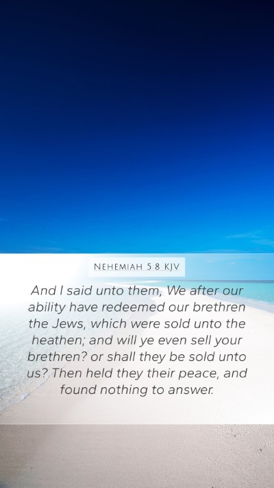 Nehemiah 5:8 KJV Bible Verse Image