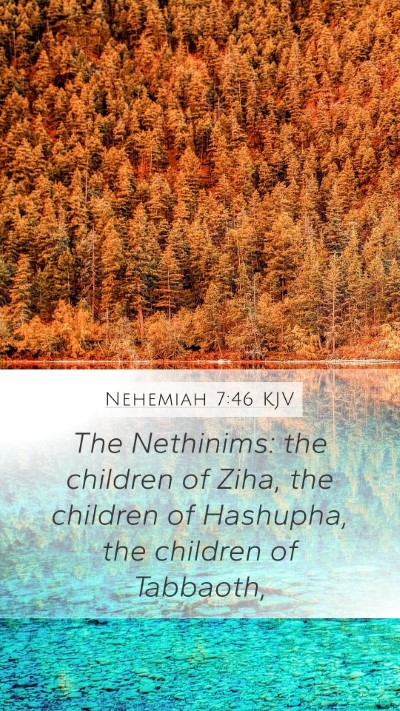 Nehemiah 7:46 KJV Bible Verse Image