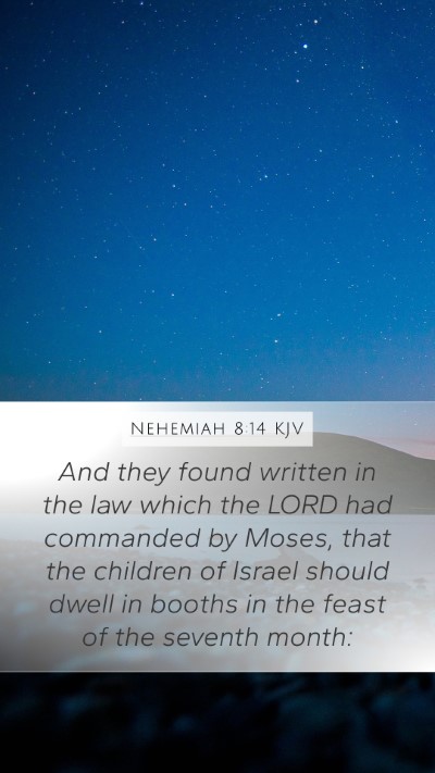 Nehemiah 8:14 KJV Bible Verse Image
