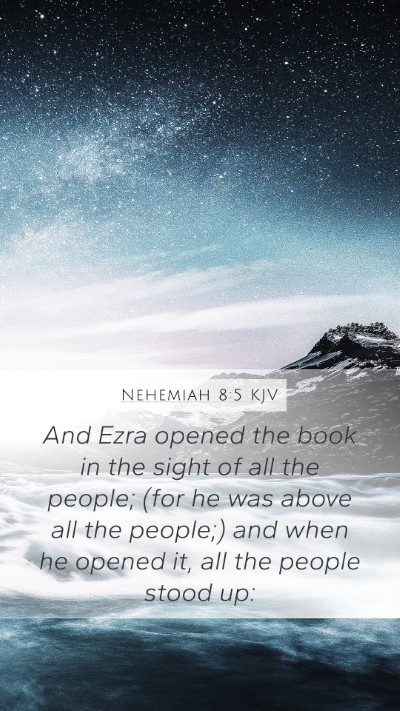 Nehemiah 8:5 KJV Bible Verse Image