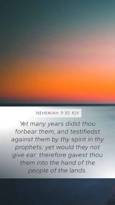 Nehemiah 9:30 KJV Bible Verse Image