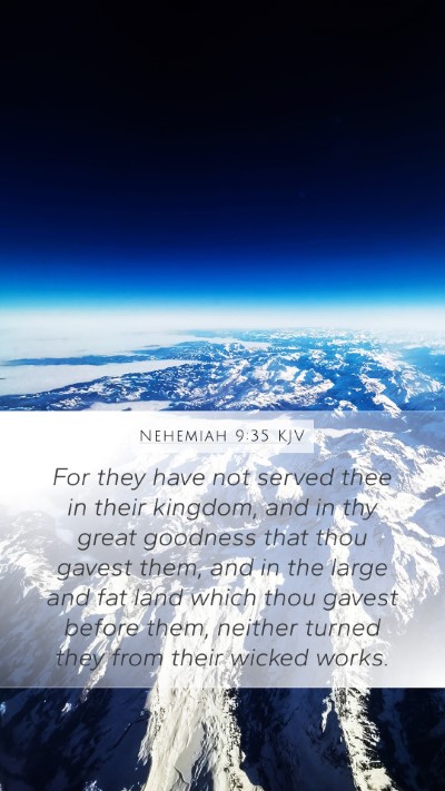 Nehemiah 9:35 KJV Bible Verse Image