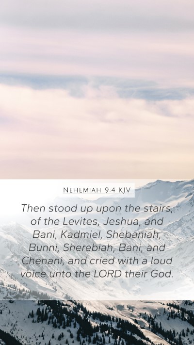 Nehemiah 9:4 KJV Bible Verse Image