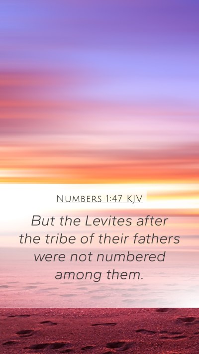 Numbers 1:47 KJV Mobile Phone Wallpaper - But the Levites after the tribe of their fathers - Mobile Bible Verse Wallpaper