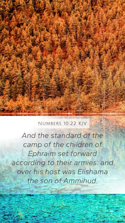 Numbers 10:22 KJV Bible Verse Image