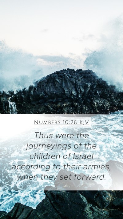 Numbers 10:28 KJV Bible Verse Image