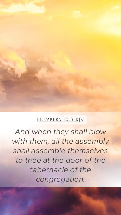 Numbers 10:3 KJV Bible Verse Image