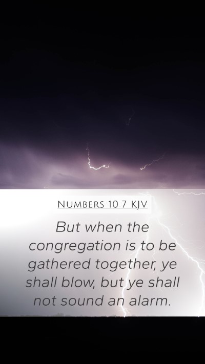 Numbers 10:7 KJV Bible Verse Image