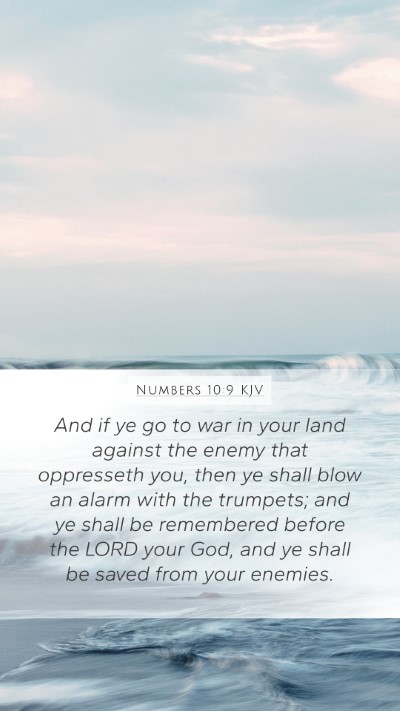 Numbers 10:9 KJV Bible Verse Image