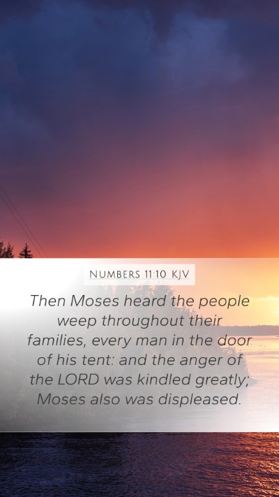 Numbers 11:10 KJV Mobile Phone Wallpaper - Then Moses heard the people weep throughout their - Mobile Bible Verse Wallpaper