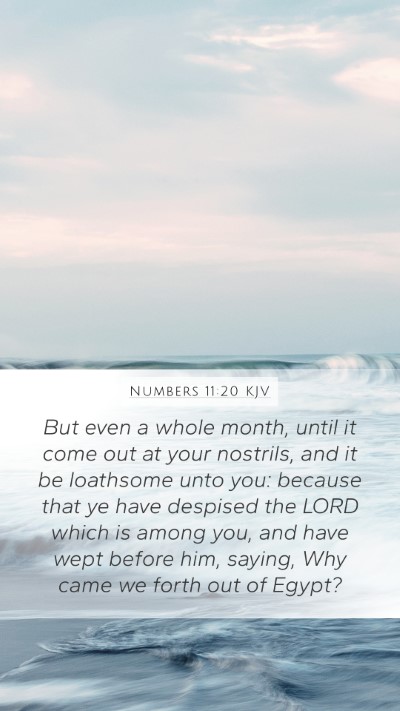 Numbers 11:20 KJV Bible Verse Image