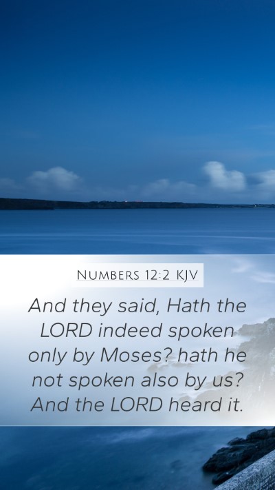Numbers 12:2 KJV Bible Verse Image