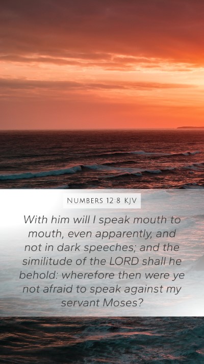 Numbers 12:8 KJV Bible Verse Image