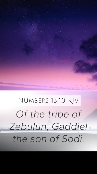 Numbers 13:10 KJV Mobile Phone Wallpaper - Of the tribe of Zebulun, Gaddiel the son of - Mobile Bible Verse Wallpaper