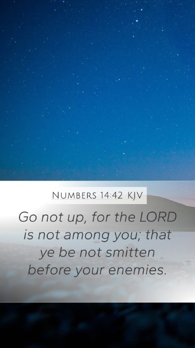 Numbers 14:42 KJV Mobile Phone Wallpaper - Go not up, for the LORD is not among you; that ye - Mobile Bible Verse Wallpaper