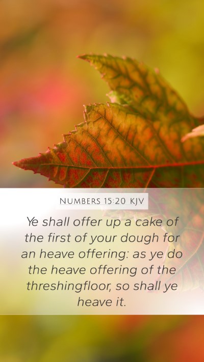 Numbers 15:20 KJV Bible Verse Image