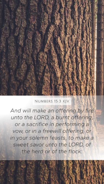 Numbers 15:3 KJV Bible Verse Image