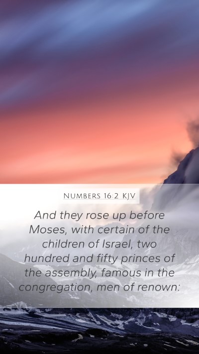Numbers 16:2 KJV Bible Verse Image