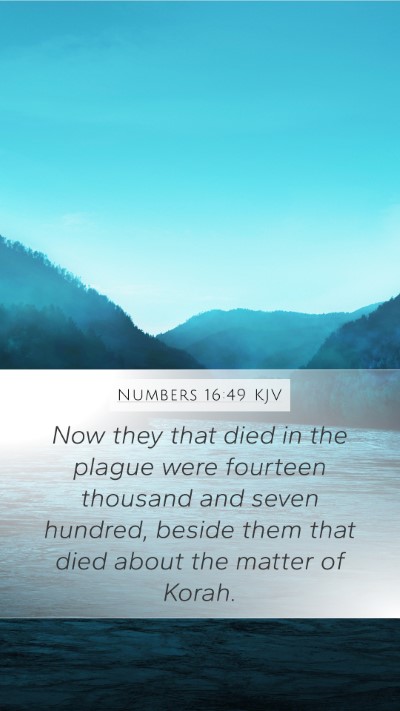 Numbers 16:49 KJV Bible Verse Image