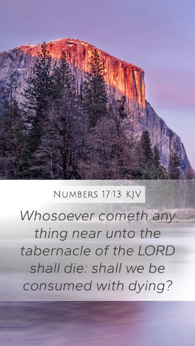 Numbers 17:13 KJV Bible Verse Image