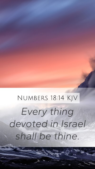 Numbers 18:14 KJV Mobile Phone Wallpaper - Every thing devoted in Israel shall be - Mobile Bible Verse Wallpaper