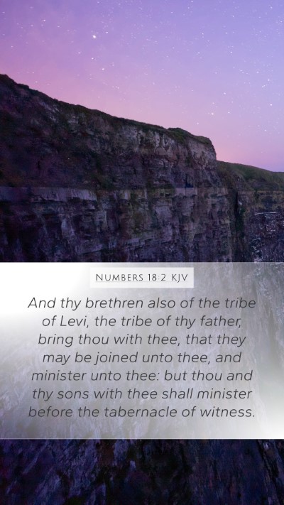 Numbers 18:2 KJV Bible Verse Image