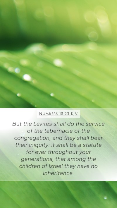 Numbers 18:23 KJV Mobile Phone Wallpaper - But the Levites shall do the service of the - Mobile Bible Verse Wallpaper