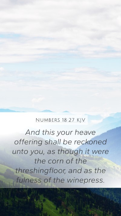 Numbers 18:27 KJV Bible Verse Image