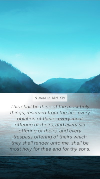 Numbers 18:9 KJV Bible Verse Image