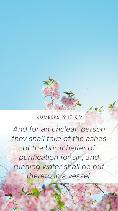 Numbers 19:17 KJV Bible Verse Image