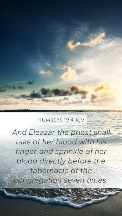 Numbers 19:4 KJV Bible Verse Image