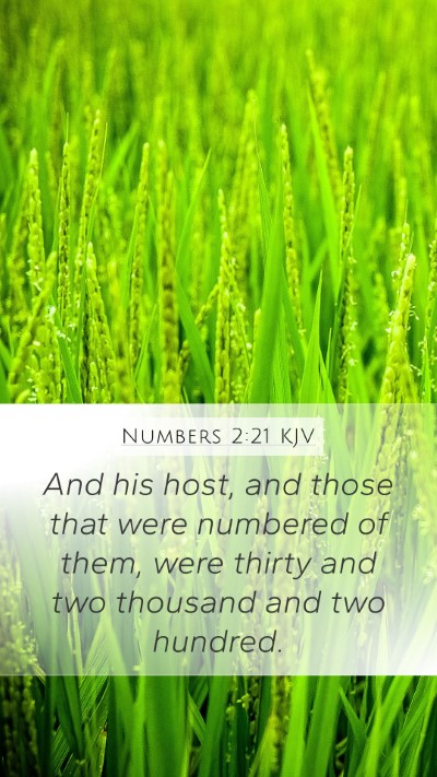 Numbers 2:21 KJV Bible Verse Image