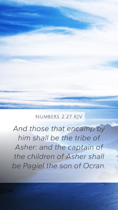 Numbers 2:27 KJV Bible Verse Image
