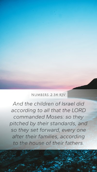 Numbers 2:34 KJV Bible Verse Image