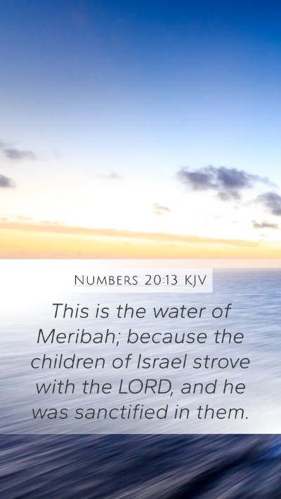 Numbers 20:13 KJV Bible Verse Image