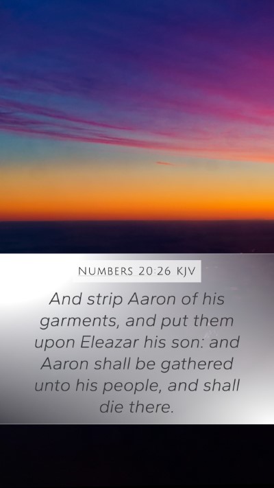 Numbers 20:26 KJV Bible Verse Image