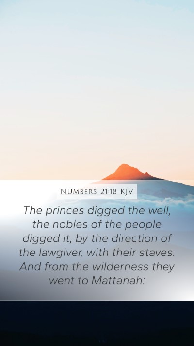 Numbers 21:18 KJV Mobile Phone Wallpaper - The princes digged the well, the nobles of the - Mobile Bible Verse Wallpaper