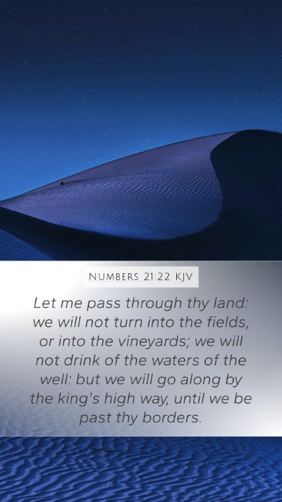Numbers 21:22 KJV Bible Verse Image