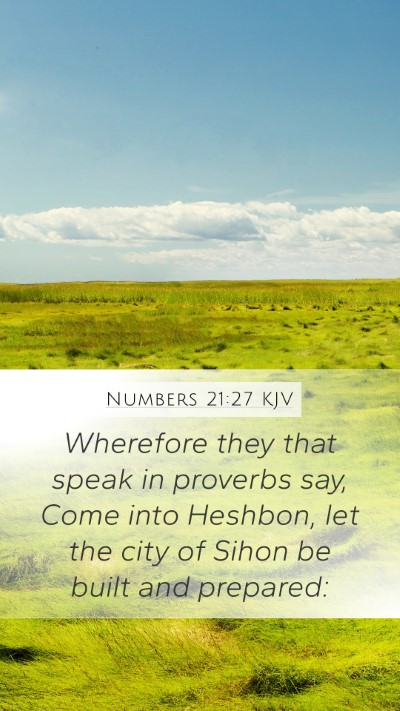 Numbers 21:27 KJV Bible Verse Image