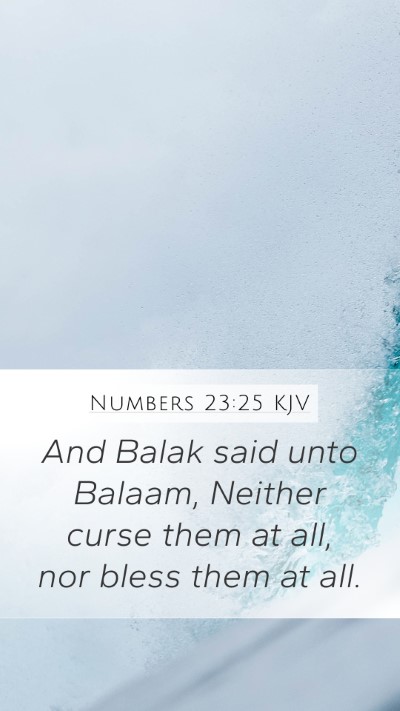 Numbers 23:25 KJV Mobile Phone Wallpaper - And Balak said unto Balaam, Neither curse them at - Mobile Bible Verse Wallpaper