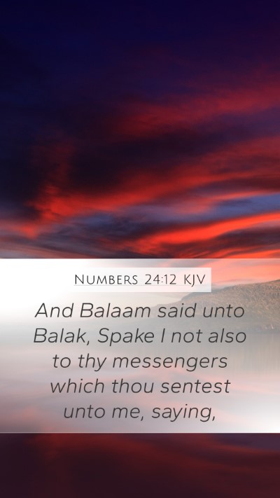 Numbers 24:12 KJV Bible Verse Image