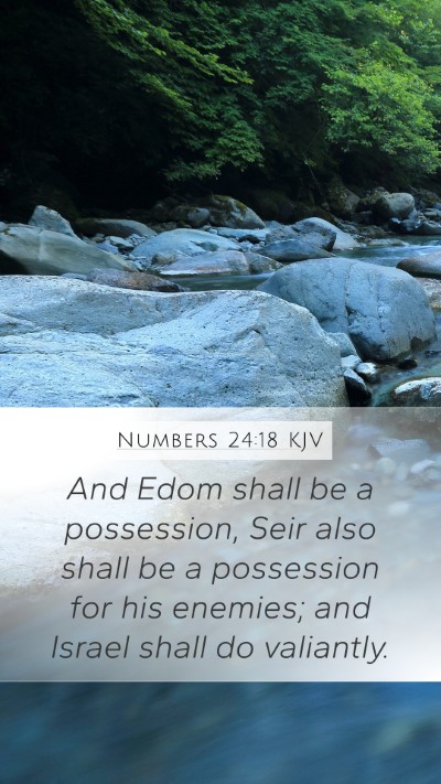 Numbers 24:18 KJV Bible Verse Image