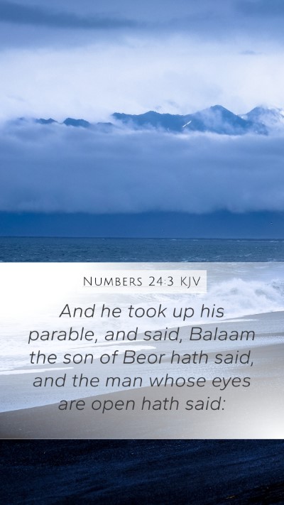 Numbers 24:3 KJV Bible Verse Image