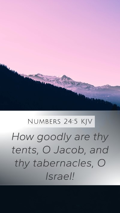 Numbers 24:5 KJV Bible Verse Image