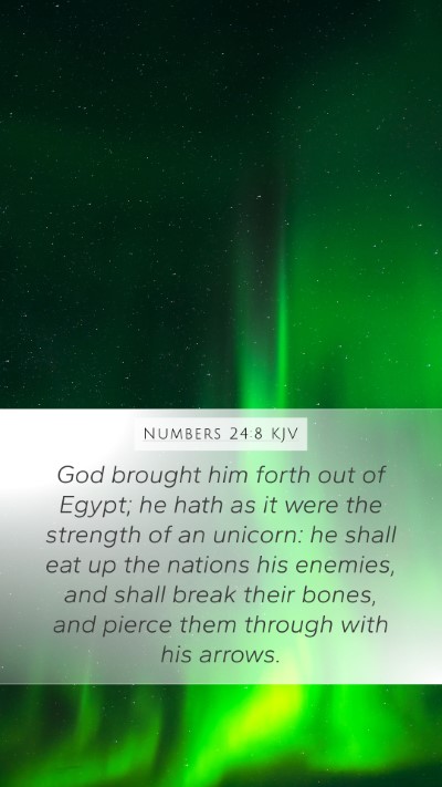 Numbers 24:8 KJV Bible Verse Image