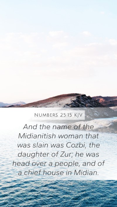 Numbers 25:15 KJV Bible Verse Image