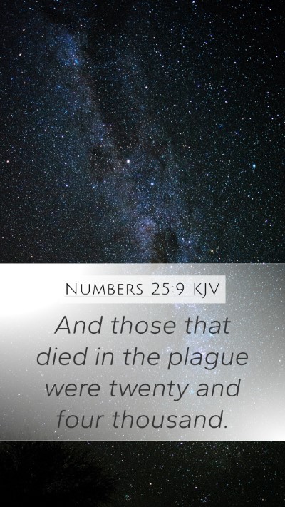 Numbers 25:9 KJV Bible Verse Image