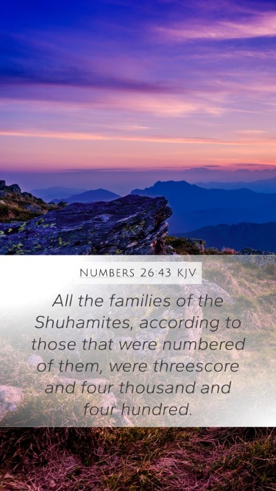 Numbers 26:43 KJV Bible Verse Image