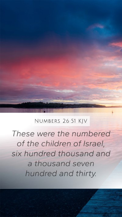 Numbers 26:51 KJV Bible Verse Image