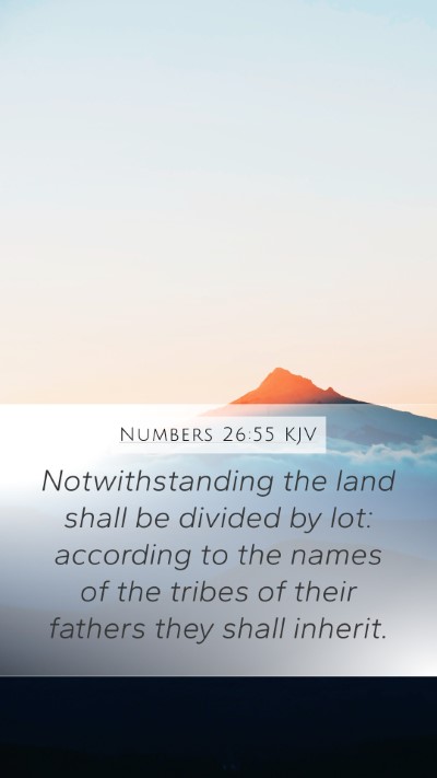 Numbers 26:55 KJV Bible Verse Image